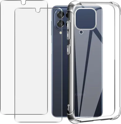 Produktbild von Hülle + 2x Panzerglas für Samsung Galaxy M53 5G Silikon Transparent