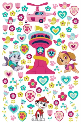 Produktbild von Sanders & Sanders Wandtattoo PAW Patrol Multicolor - 601396 - 42,5 x 65 cm