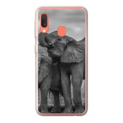 Produktbild von MuchoWow® Handyhülle Schutzhülle Hülle für Samsung Galaxy A20e Elefant - Tiere - Wasser - Schwarz und weiß Silikon Softcase Handy Hülle - Abdeckung