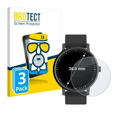 Produktbild von 3x BROTECT Entspiegelungs Schutzglas für Armbanduhren (Kreisrund, ø: 28 mm) Schutzfolie Panzer Folie Glas Display Schutz matt