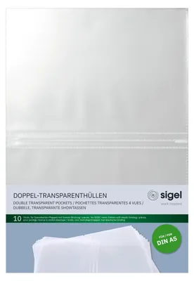 Obrázok produktu pre Sigel SM181, A5, Priehľadná, Plast, 0,07 mm, 330 mm, 217 mm