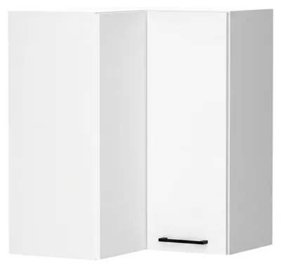 Produktbild von Küchenhängeschrank 60 cm - Weiß glänzend - Eckküchenschrank - Modulküche - Soft-Close-System