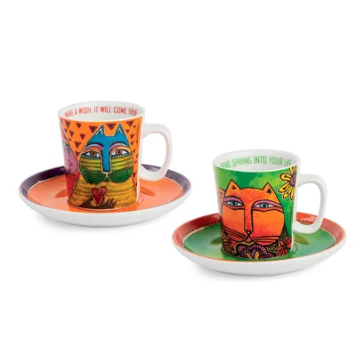 Immagine prodotto di Set di 4 pezzi Gilde, tazza per espresso, "Fantastic Felines", porcellana, multicolore, , , L. 8,5 cm, A. 6,5 cm, P. 6 cm 81372
