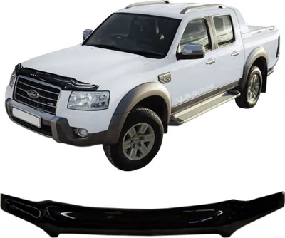Produktbild von SCOUTT | Motorhaube Windabweiser Insekten Steinschlagschutz Für Ford Ranger 2007-2009, Aerodynamisch, Einfache Montage, Getönt, Spezielle Halterungen Für Die Haube (Ohne Bohren)