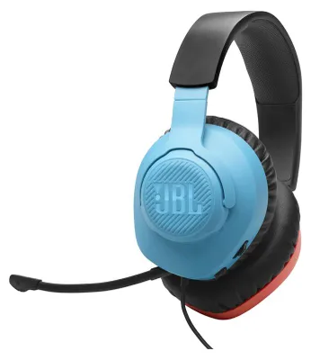 Produktbild von JBL Quantum 100N Kopfhörer Kabelgebunden Kopfband Gaming Blau, Rot