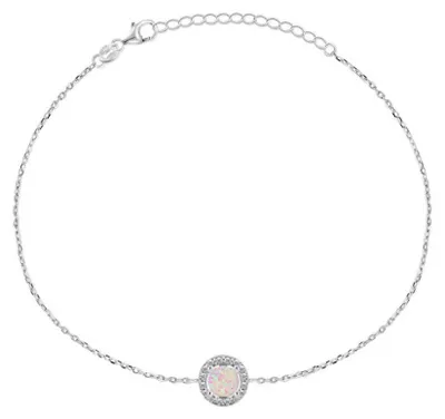 Produktbild von Beautiful silver bracelet with synthetic opal BRC31WP