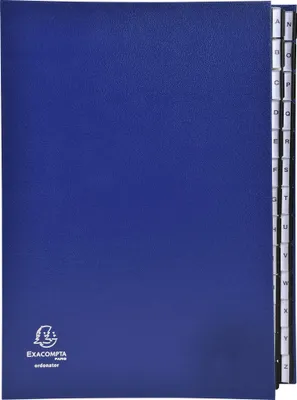 Image de Exacompta Trieur rigide avec cavaliers plastiques A à Z Bleu 621229E