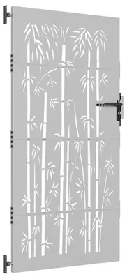 Produktbild von vidaXL Gartentor 85x175 cm Cortenstahl Bambus-Design
