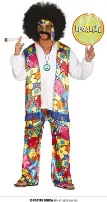 Obrázek produktu pro Kostým hippies - Hipísák pro pány z 60. let vel. L (52-54)