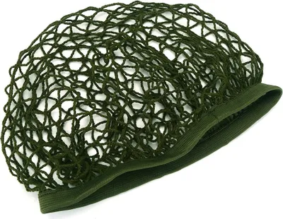 Obrázek produktu pro Síťka na helmu Ww2, síťový kryt pro helmy M1, M35, M88, 1ks armádní zelená nylonová kamufláž