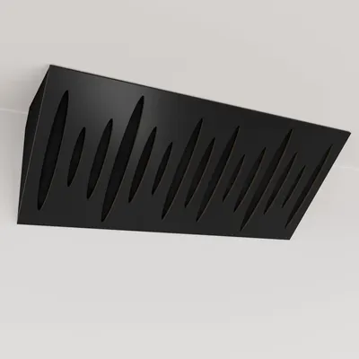 Obrázek produktu pro Balení po 2 kusech – Úzká akustická rohová basová past s sametovým potahem | 23 x 50 x 10 cm | Odraz – zvuková izolace | [PULSE (Horizont) – černá | černá]