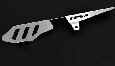Image de Protège chaîne compatible avec Suzuki GSX 1400 BJ 2001-08 Logo argenté