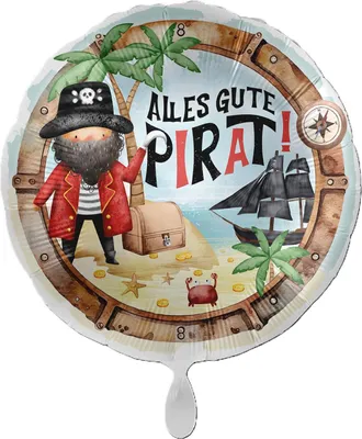 Produktbild von 18"/Ø43cm Folienballon "Alles Gute Pirat!"