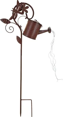 Produktbild von abc HOME | Gartenstecker Gießkanne | LEDs | Solarpanel | Lichtsensor | 80 cm H