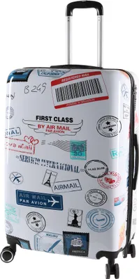 Image de Valise de voyage Valise à coque dure Trolley de voyage blanc taille L 77x50x29cm