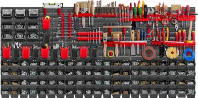 Obrázek produktu pro Nástěnná police na nářadí KADAX velká, 174x78cm Úložný systém z robustního plastu