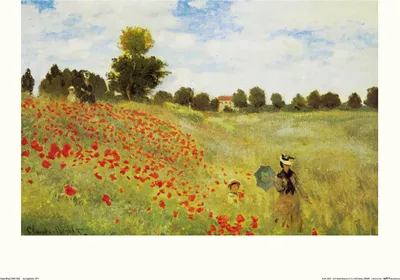 Zdjęcie produktu dla Claude Monet Kunstdruck Bild - Maki (40 x 50 cm)