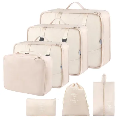 Produktbild von Organizer-Set für Koffer – Packwürfel – 7 Stück – Wasserabweisend