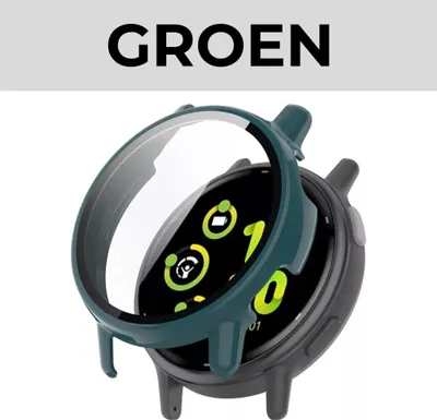 Produktbild von Strap-it Hartschalenetui mit Glas passend für Garmin Vivoactive 5 (grün)