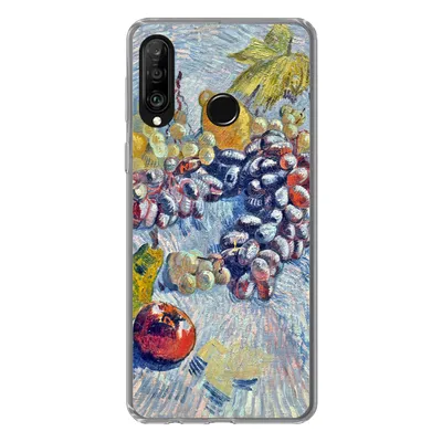 Produktbild von MuchoWow® Handyhülle Schutzhülle Hülle für Huawei P30 Lite Weintrauben, Zitronen, Birnen und Äpfel - Vincent van Gogh Silikon Softcase Handy Hülle - Handyhülle