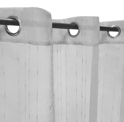 Vorhang mit Ösen, 140 x 240 cm, grau, Polyester