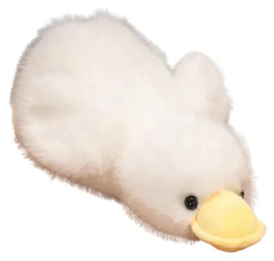 Image de Peluche canard, oie, animal en peluche, jouet en tissu, 30 cm, blanc