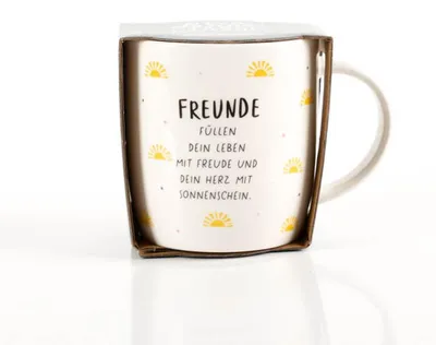 Produktbild von Tasse "Freunde..." aus Porzellan 300ml von Grafik Werkstatt