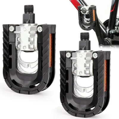 Produktbild von Fahrradpedale Beidseitig Klappbar mit Reflektoren, Aluminiumlegierung, 14mm Gewinde