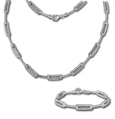 Immagine prodotto di Set di gioielli da donna SilberDream, composto da collana e bracciale, con diamanti, in argento 925, modello D3SDS442J