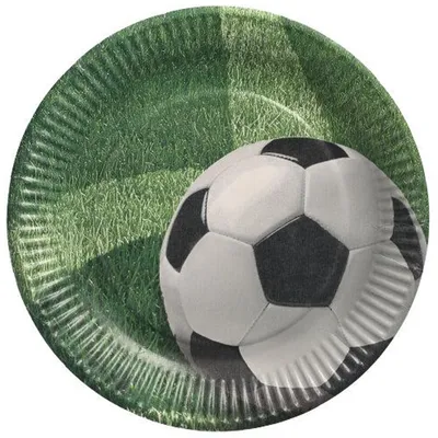 Image de Papstar Assiettes en carton Ø 23 cm "Football", 20 x 10 pièces