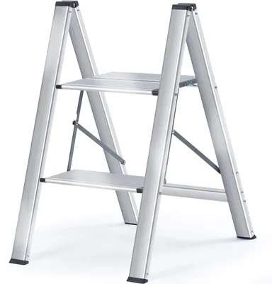 Productafbeelding van Stepladder 2 Treden Aluminium Vouwladder