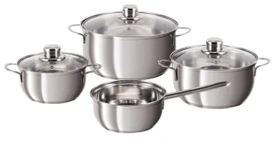 Produktbild von Edelstahl Kochtopfset Blue Berry 7tlg. Grau | Grau