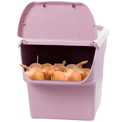 Obrázok produktu pre Kôš Na Triedený Odpad, Zeleninový Kontajner Ovocie Cibuľa Zemiaky Kuchyňa, Box Skladovací,  Ružová