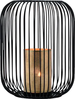 Produktbild von Marrakesch Boho Deko Aesthetic Windlichter Metall Draht 27 cm groß schwarz | Windlicht Teelichthalter Tesour als Gartendeko & Wohnzimmer Tisch Deko | Exquisite Kerzenständer für Teelichter