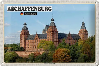 Produktbild von Blechschild Städte Aschaffenburg Schloss Johannisburg 30x20cm
