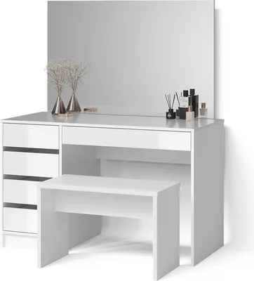 Produktbild von Schminktisch Livinity Imola Weiß 120 cm mit Bank, Model 52322