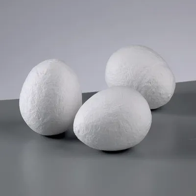 Produktbild von 10 Stück Watteeier, 24 x 30 mm, Bastelmaterial für Basteldekorationen