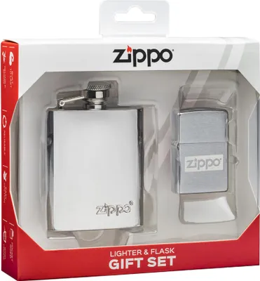 Produktbild von Zippo Benzinfeuerzeug und Flachmann