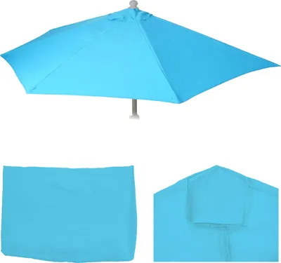 Obrázek produktu pro Náhradní potah pro polokruhový slunečník Parla, náhradní potah na slunečník, 300 cm, látka/textil, UV 50+  tyrkysová