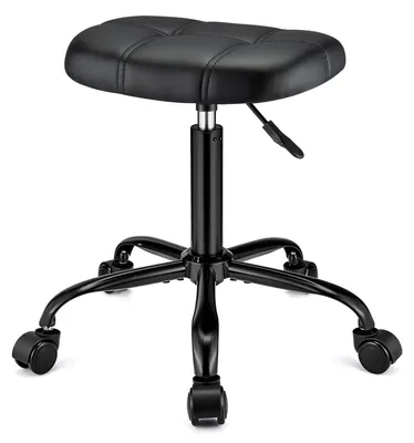 Image de Tabouret à roulettes réglable, pivotant, idéal pour les salons de coiffure et les spas