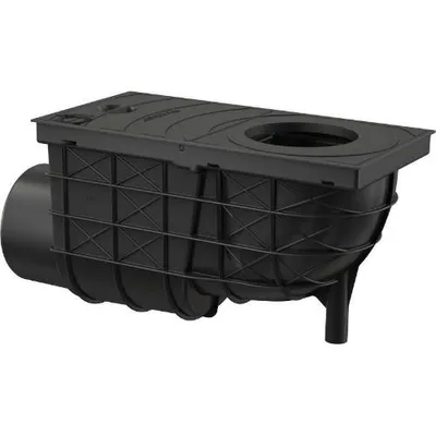 Obrázok produktu pre Bočný strešný odkvapkávač DN Ø 110 mm, čierny, ENPRO