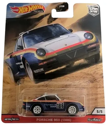 Produktbild von Mattel GJP87 Hot Wheels Premium Porsche 959 (1986) Car Culture Real Riders Auto 1:64 Spielzeugauto 5/5
