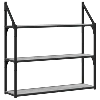 Produktbild von VidaXL 835457, Holz, Stahl, Grau, 800 mm, 210 mm, 785 mm, 1 Stück(e)