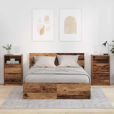 Obrázek produktu pro vidaXL Noční stolky, 2 kusy, imitace starého dřeva, rozměry 40 x 30 x 467 cm, materiál: dřevovláknitá deska