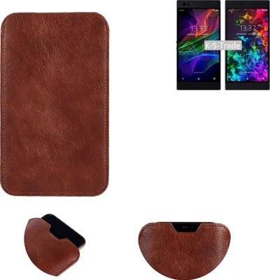 Produktbild von K-S-Trade Schutzhülle Handyhülle kompatibel mit Razer Phone 2 Handytasche Kunstleder Sleeve in braun