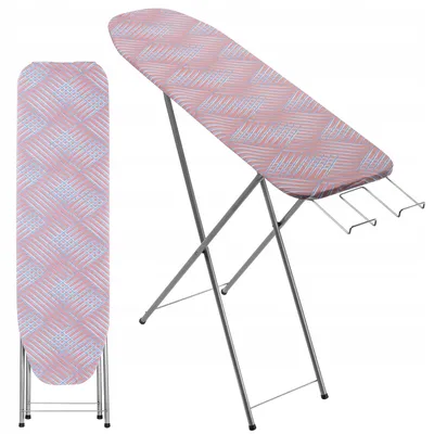 Produktbild von kadax Dampfbügelbrett Habo, rot, 104x30 cm Bügelfläche, 3.2 kg, höhenverstellbar bis 86 cm (dreistufig), ausziehbare Bügeleisenablage, Antirutschfüße, mit Ablagefach, abnehmbarer Baumwollbezug, Schaumstoffunterlage, Metallgestell, platzsparend.