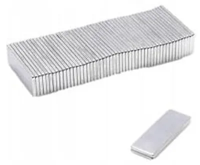 Produktbild von Top Magnesy - 100 Stück Neodym Magnete 20x7x1 mm N38 - extra starke Haftmagnete für Montage, Werkstatt & Industrie