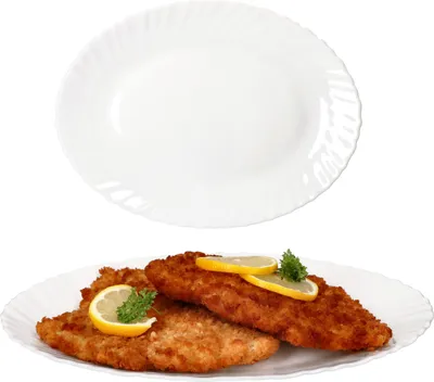 Produktbild von 2x Servierplatte Arkona oval LxB 30x23cm Opalglas weiß Buffet-Teller Vorspeisen