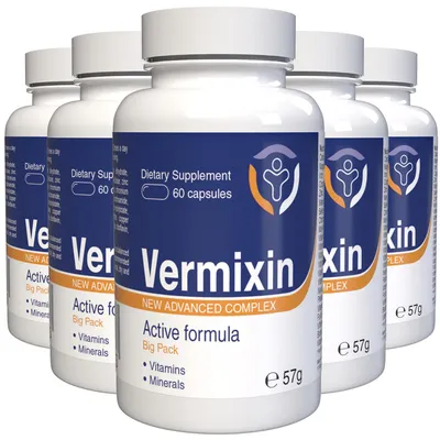Obrázok produktu pre Vermixin - 300 kapsúl (5x 60 kapsúl), balenie po 5
