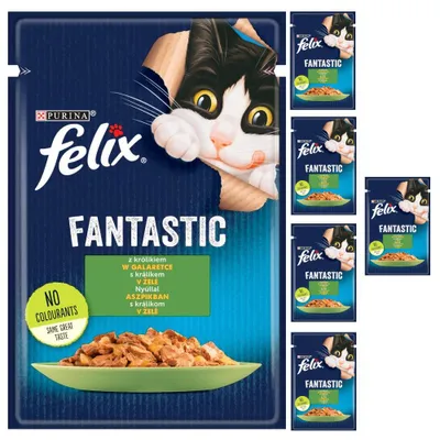 Zdjęcie produktu dla Felix Fantastic Karma Dla Kotów Królik W Galaretce Saszetka 6x85g